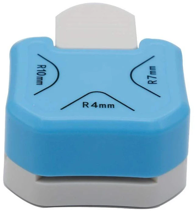 Main image of QIQQIKIN Paper Corner Rounder 3-in-1 (R4mm+R7mm+R10mm), Punches for Crafts, Cutter, Envelope Punch Board, Hole Puncher, Laminate, DIY Projects, Photo Cutter, Card Making
