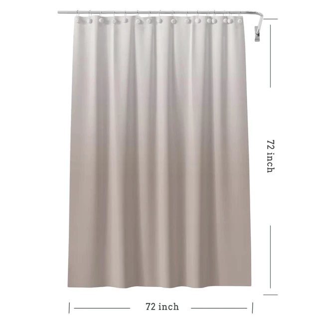 Alt view image 3 of 6 - Shower Curtain Liner 72 x 72, Plastic Waterproof 4G Lightweight, with Grommet Holes and 3 Heavy Duty Magnetic Weights, for Bathroom