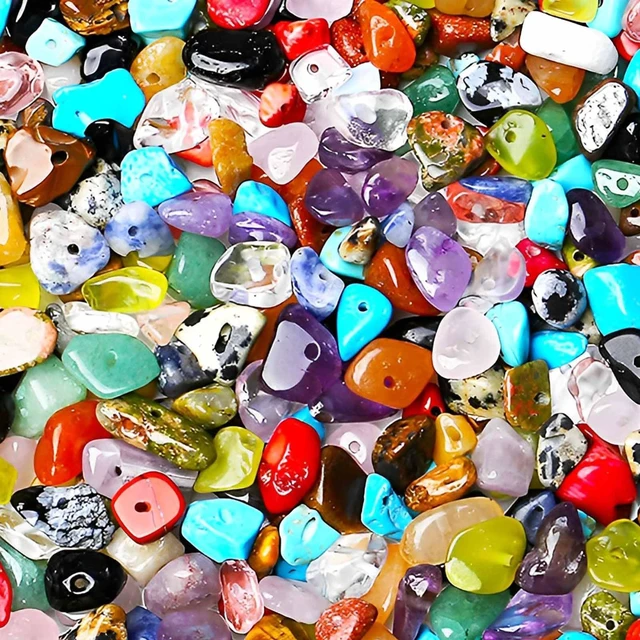Main image of 200pcs Natural Chip Stone Gemstone Healing Crystal Beads