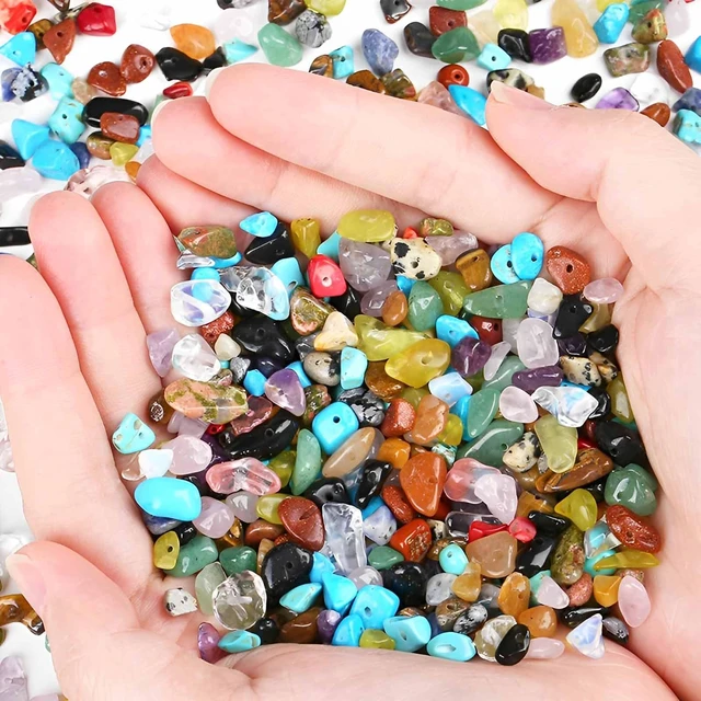 Alt view image 5 of 7 - 200pcs Natural Chip Stone Gemstone Healing Crystal Beads