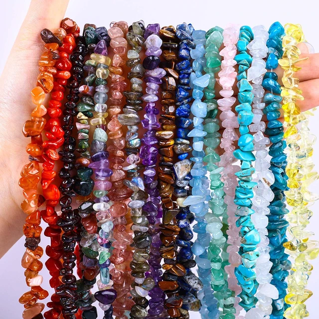 Alt view image 6 of 7 - 200pcs Natural Chip Stone Gemstone Healing Crystal Beads