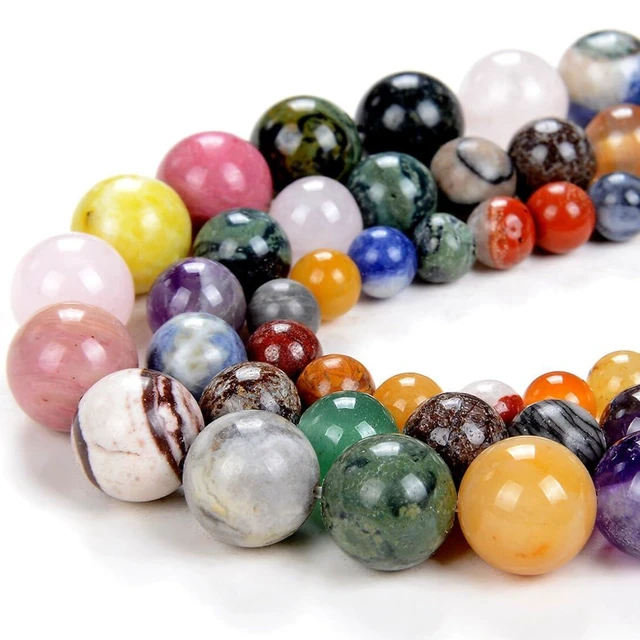 Alt view image 5 of 6 - Zenkeeper Natural Gemstone Beads 8MM Mixed Assorted Color Loose Beads for Jewelry Making
