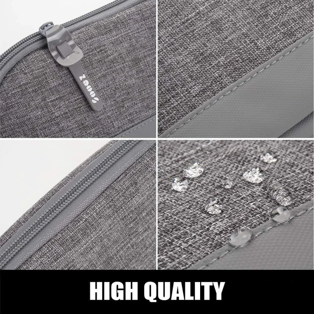 Alt view image 4 of 5 - Sooez Wide-Opening Pencil Case, Lightweight Spacious Triangular Design Pencil Organizer, Aesthetic Supply for Adults, Grey