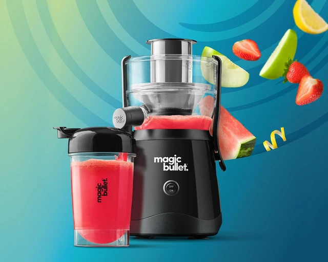 Alt view image 2 of 6 - Magic Bullet MBJ50100AK Mini Juicer, 400W, 16oz Cup, 2" Feed Chute, Space-Saving Compact Design, Black