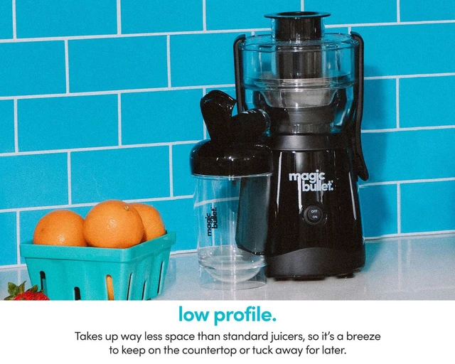 Alt view image 4 of 6 - Magic Bullet MBJ50100AK Mini Juicer, 400W, 16oz Cup, 2" Feed Chute, Space-Saving Compact Design, Black