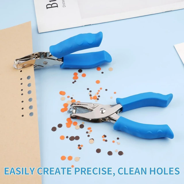 Alt view image 6 of 7 - Single Hole Punch, 2-Pack, 1/4" and 1/8" Small Paper Punch