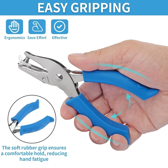 Alt view image 2 of 7 - Single Hole Punch, 2-Pack, 1/4" and 1/8" Small Paper Punch