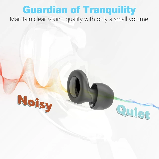Alt view image 5 of 6 - 30dB Reusable Silicone Ear Plugs for Sleeping Noise Cancelling with 8 Ear Tips & Case, Soft & Cozy Hearing Protection for Sleep, Concerts, Work, Travel & Focus