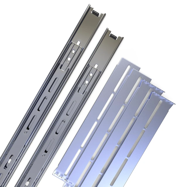 Alt view image 4 of 7 - Rackmount Sliding Rails Kit, 2U-8U Chassis, 26 to 40 Inch Depth