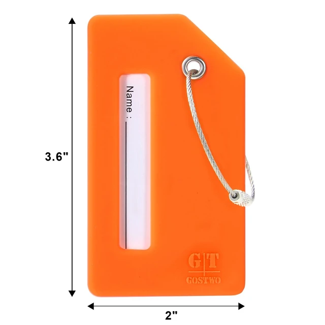 Alt view image 2 of 6 - Gostwo 8 Pack Silicone Luggage Tags for Suitcases Plane Travel Essentials