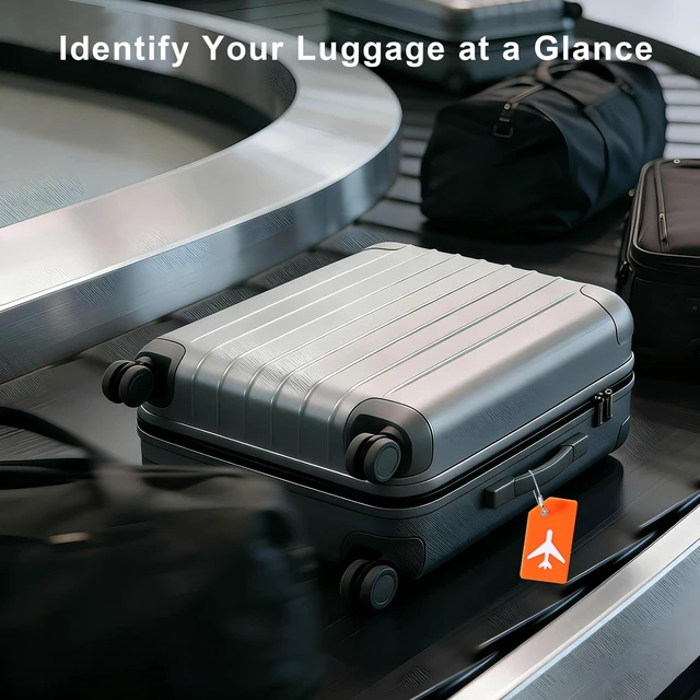 Alt view image 5 of 6 - Gostwo 8 Pack Silicone Luggage Tags for Suitcases Plane Travel Essentials