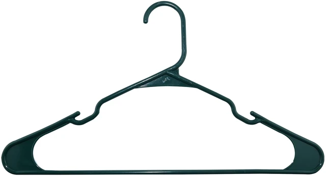 Main image of Mainstays Notched Adult Clothes Hangers Plastic, Green Blast, 50 Count