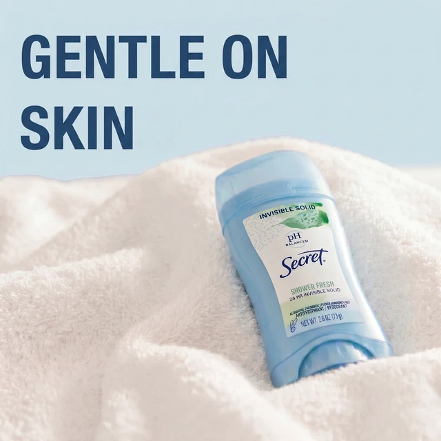 Alt view image 3 of 6 - Secret Invisible Solid Antiperspirant Deodorant Shower Fresh 2.6oz