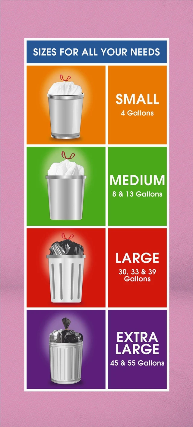 Alt view image 3 of 6 - Great Value Drawstring Trash Bags, 4Gal, White, Lavender Fields, 40 Bags