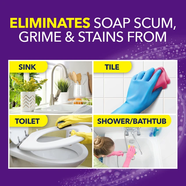Alt view image 5 of 5 - OxiClean Foam-Tastic Foaming Bathroom Cleaner, 19 oz, Removes Soap Scum, Grime & Stains, Fresh Scent