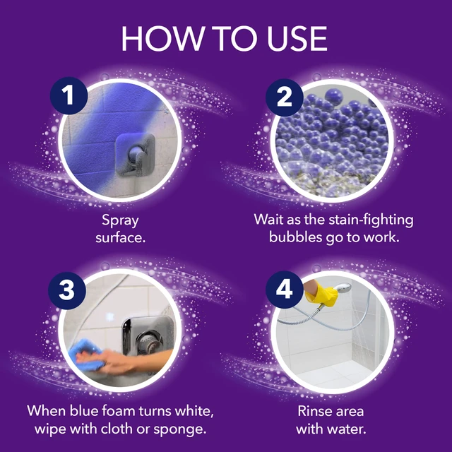Alt view image 4 of 5 - OxiClean Foam-Tastic Foaming Bathroom Cleaner, 19 oz, Removes Soap Scum, Grime & Stains, Fresh Scent