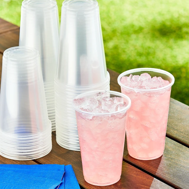 Alt view image 2 of 4 - Great Value Disposable Plastic Cups, 16 fl oz, 50 Count, Clear