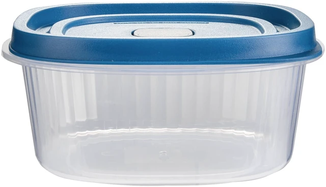 Alt view image 5 of 6 - Mainstays Reusable Square Food Storage Container Set, Plastic, 5-Cup, 3-Pack with Lids