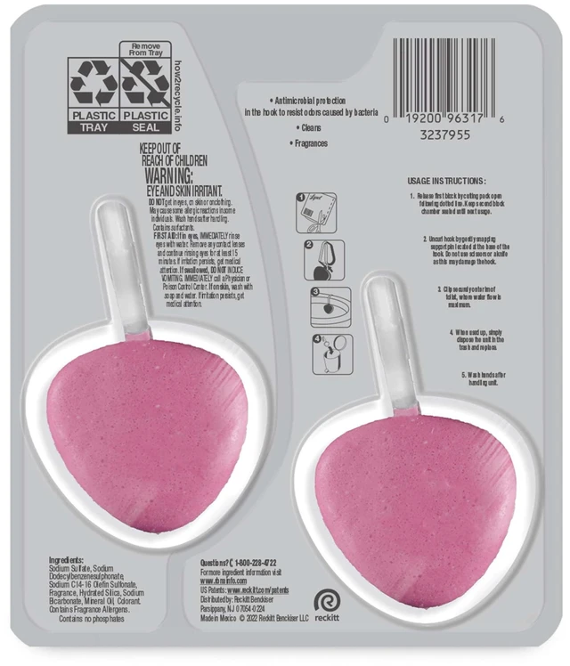 Alt view image 3 of 5 - Lysol Automatic Toilet Bowl Cleaner, Brand New Day, Mango & Hibiscus, 2 Count