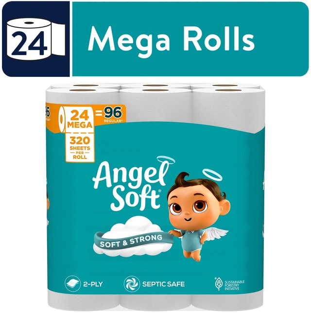 Main image of Angel Soft 2-Ply Toilet Paper, 24 Rolls