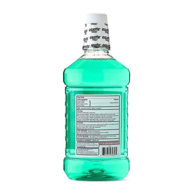 Alt view image 3 of 6 - Equate Antiseptic Mouthwash, Green Mint, 1.5L