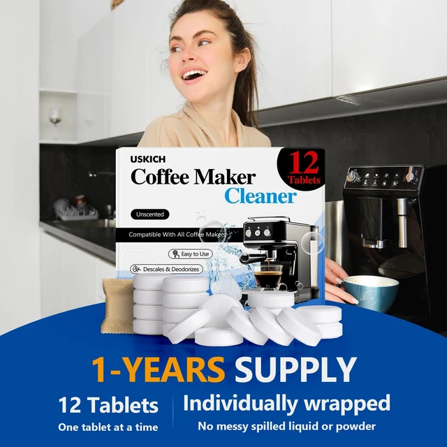 Alt view image 2 of 7 - Coffee Machine Descaler Tablets 12 Pack, Cleaner for Keurig Ninja Breville Delonghi Nespresso Miele Espresso Machines