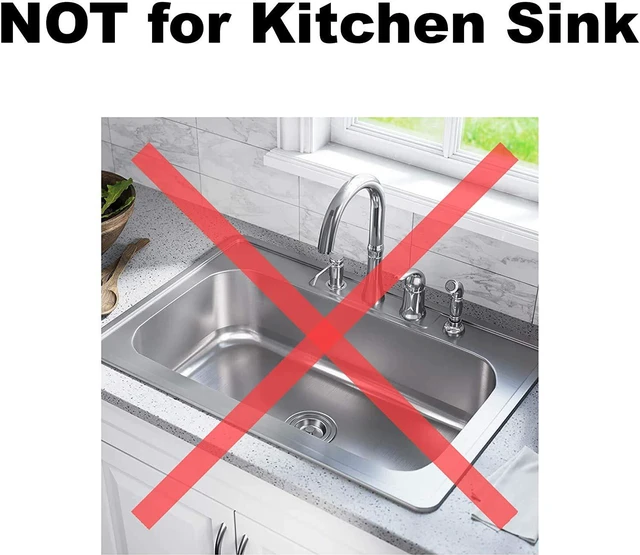 Alt view image 4 of 5 - 2-Pack 2.25" Top / 1" Basket Black Sink Strainer Hair Catcher for Bathroom, Utility, Slop, Laundry, RV and Lavatory Sink, Stainless Steel with Black Electroplated Coating