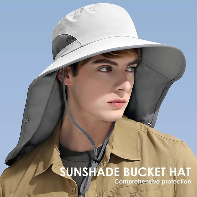 Alt view image 6 of 6 - Upf 50+ Uv Protection Outdoor Sun Hat With Detachable Neck Face Flap Visor for Men & Women