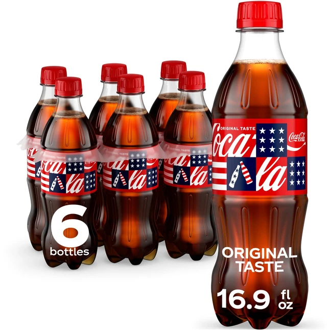 Main image of Coca-Cola Soda Pop Bottles 16.9 fl oz 6 Pack