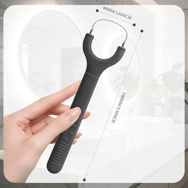 Alt view image 6 of 6 - 3-Pack 304 Stainless Steel Tongue Scraper for Adults, Oral Care Tool