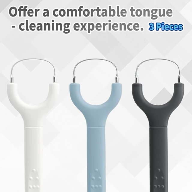 Alt view image 4 of 6 - 3-Pack 304 Stainless Steel Tongue Scraper for Adults, Oral Care Tool