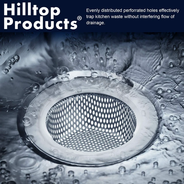 Alt view image 2 of 4 - 2 Pack 4.5" Top / 3" Basket Kitchen Sink Drain Strainer Large Basket Food Catcher, Stainless Steel