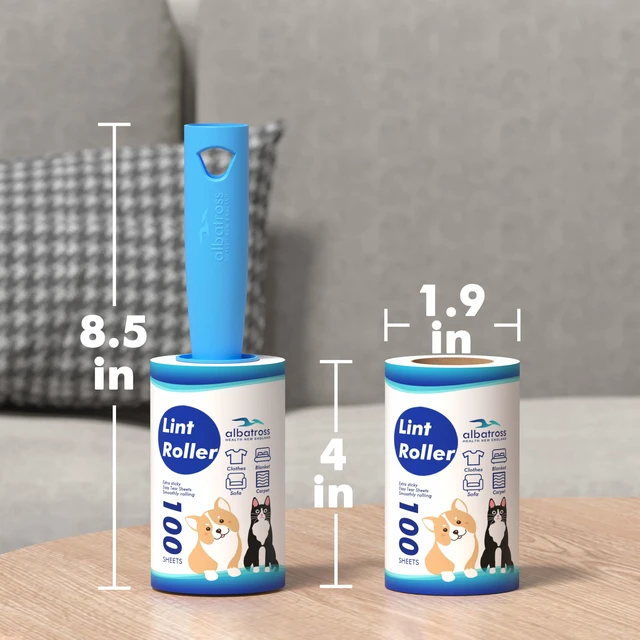 Alt view image 6 of 6 - Lint Rollers for Pet Hair, Extra Sticky - 400 Sheets, 2 Handles, 4 Rollers