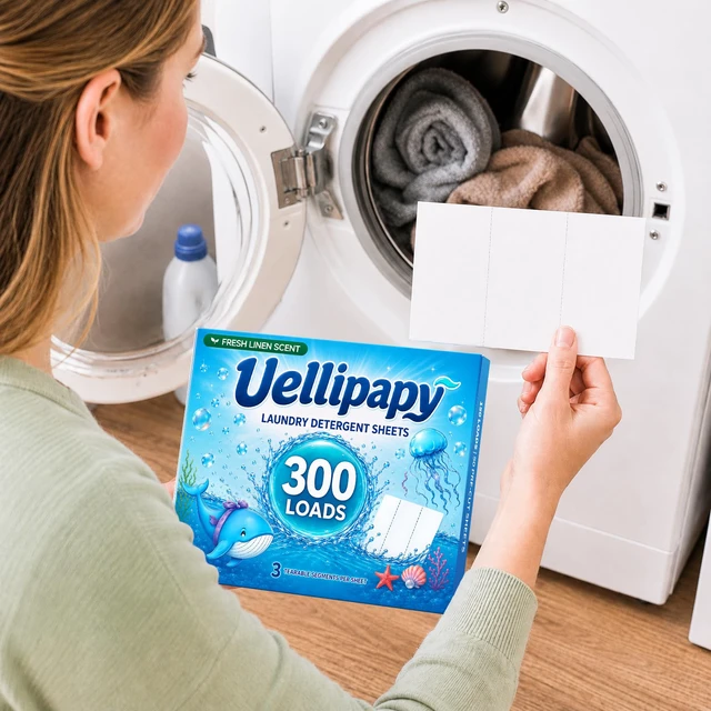 Alt view image 4 of 7 - Laundry Detergent Sheets, 300 Loads, Fresh Linens Scent, Travel, for Hot & Cold Cycles, Powerful Stain & Odor Removal, Gentle Formula