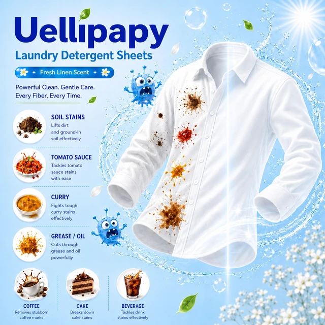Alt view image 2 of 7 - Laundry Detergent Sheets, 300 Loads, Fresh Linens Scent, Travel, for Hot & Cold Cycles, Powerful Stain & Odor Removal, Gentle Formula