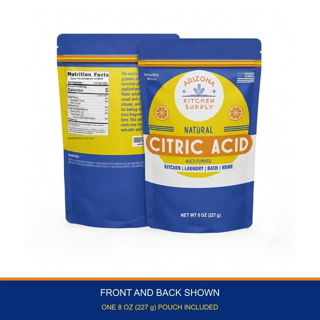 Alt view image 6 of 7 - 8oz Arizona Kitchen Supply Citric Acid Powder Non-GMO Multi-Purpose