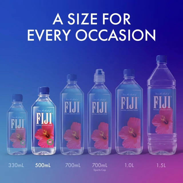 Alt view image 2 of 6 - FIJI Natural Artesian Bottled Water, 500 mL / 16.9 Fl Oz (Pack of 6)