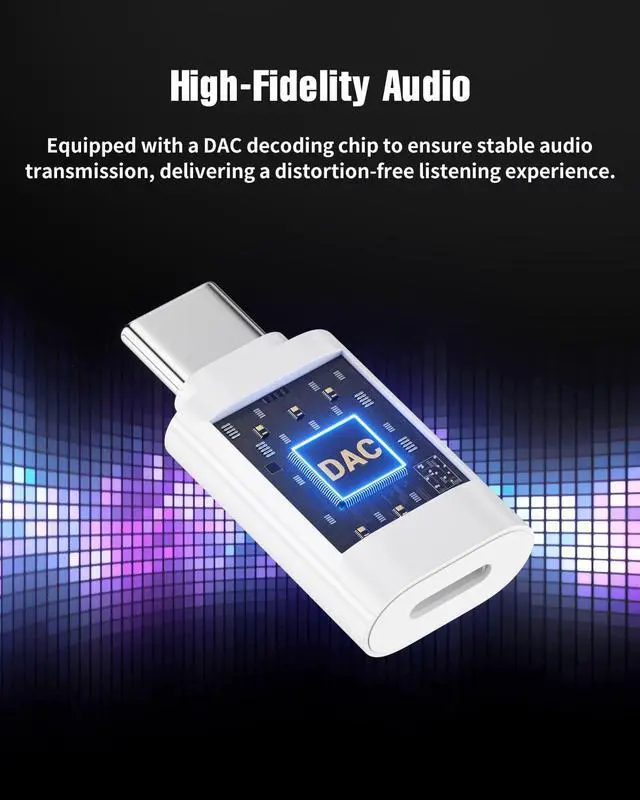 Alt view image 4 of 7 - Ligh-tning to USB C Audio Adapter for Music/Calls/Control, USB C Male to Light-ning Female Headphone Earphone Adapter for Phone 15/16/17 Serie,Pad,G-alaxy,Not for Charging/Data Transfer/OTG