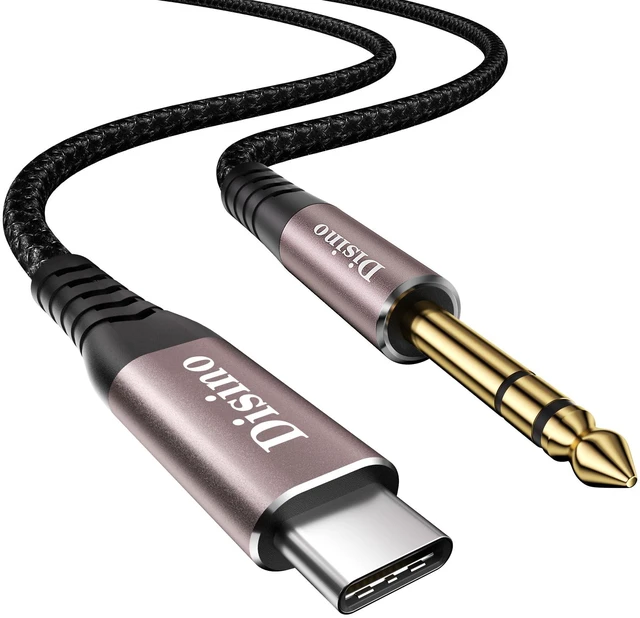 Main image of USB C to 1/4 Inch TRS Stere Audio Cable,Type-C to 6.35mm Audio Adapter Aux Jack Stereo Cord for Smartphone,Tablet,Laptop, Amplifier,Speaker, Mixing Console - 10Feet