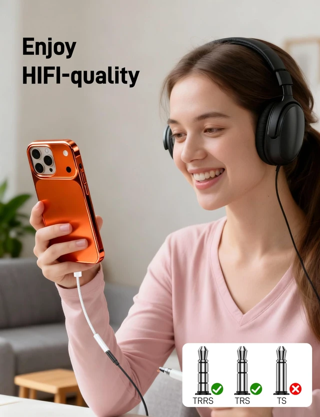 Alt view image 6 of 7 - 6 Pack USB C to 3.5mm Audio Headphone Adapter, USB C to Aux Audio Dongle Cable Cord Compatible with iPhone 17/16/15, iPad Pro, Samsung Galaxy S25 S24 S23 Ultra, Pixel 10/9/8