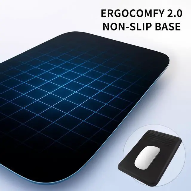 Alt view image 6 of 7 - Ergonomic Mouse Pad with Wrist Rest Set, Super Soft Memory Foam Relief-Pain for Computer Keyboard, Non-Slip Arm Palm Rests Cushion PU Base for Office and Home (Classic Black)