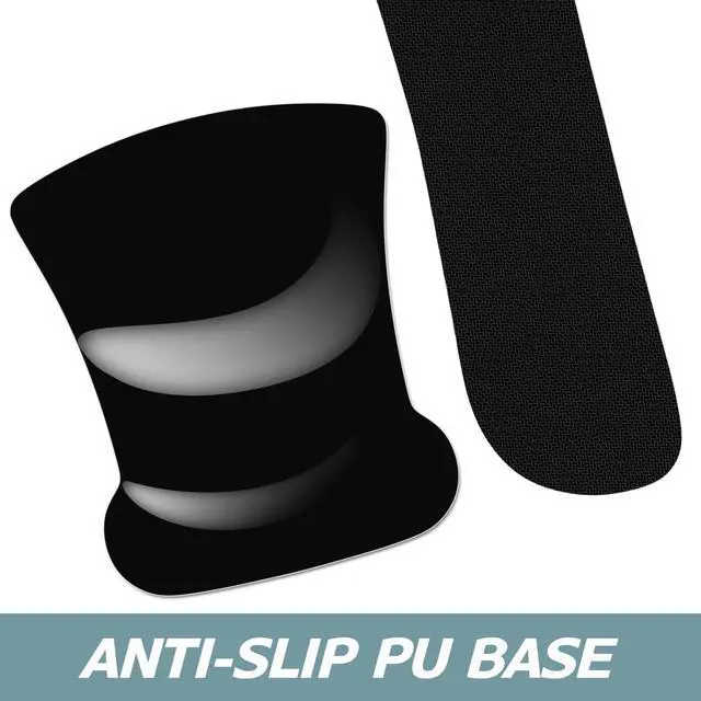 Alt view image 5 of 6 - Mouse Pad Wrist Support Keyboard Wrist Rest Pad Ergonomic Mousepad Non-Slip Memory Foam Keyboard Pad Easy Typing Pain Relief Perfect for PC Laptop Gaming Office, Beach