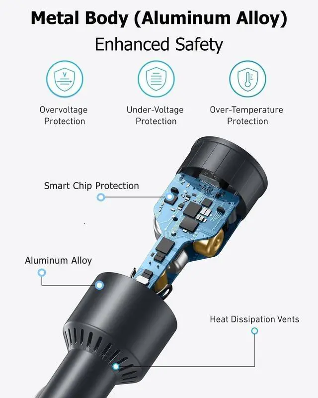 Alt view image 5 of 7 - 130W Car Charger Super Fast Charging Cigarette Lighter USB Phone Accessories Charger Adapter with QC USB c Type c PD Universal Quick Charge Multi 3 Port for 12-24v Car Cigarette Lighter Plug