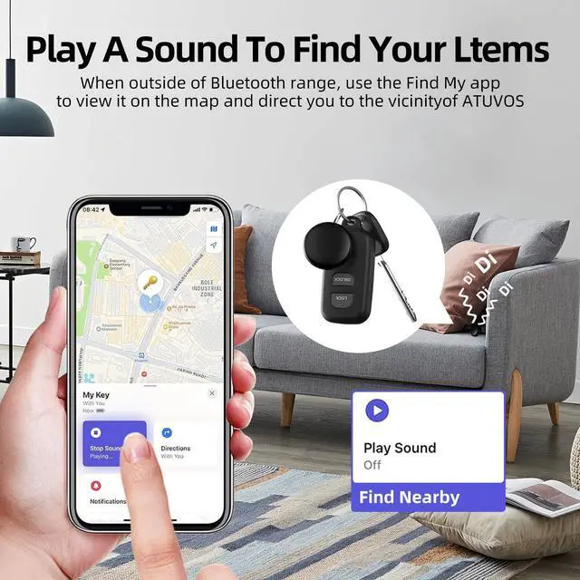 Alt view image 3 of 7 - Air Tracker Tags-4 Pack Tracker Tag Work with Apple Find My (iOS 14.6 Above Only) Smart Tag Item Finders for Key, Luggage, Backpacketc. (Black, 4 Pack)
