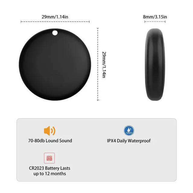 Alt view image 6 of 7 - Air Tracker Tags-4 Pack Tracker Tag Work with Apple Find My (iOS 14.6 Above Only) Smart Tag Item Finders for Key, Luggage, Backpacketc. (Black, 4 Pack)