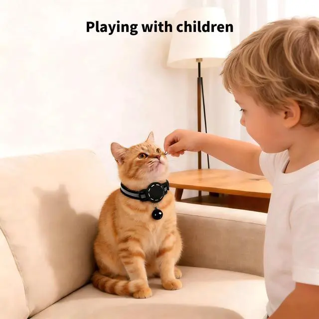 Alt view image 6 of 7 - Pet Tracker,GPS Collar for Cats (iOS Only) Smart tag,Waterproof Compatible with Apple Find My,No Monthly Fee,Advanced Tracking Solution Smart Collar for Pet Safety Ideal Small Large Cats