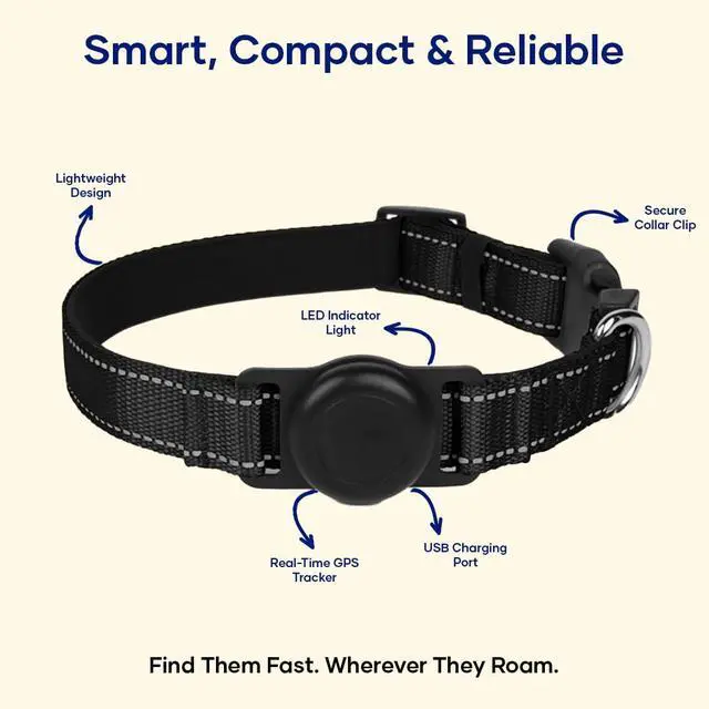Alt view image 2 of 7 - Smart Pet Locator GPS Tracker for Dogs & Cats | Real-Time Tracking, Waterproof & Lightweight | Upto 7-Day Battery | App-Connected Pet Tracker Collar Attachment