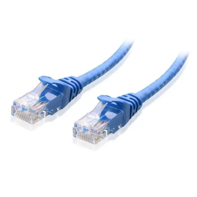 Alt view image 3 of 5 - 8-Pack Snagless Cat 5e Ethernet Cable - 10ft, Gigabit Cat5e Cable, Cat5e Ethernet Cord, Blue
