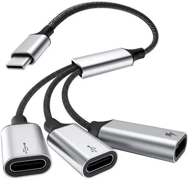Main image of USB C Splitter Cable (NOT for Monitor), USB-C Male to 3 Type C Female Adapter with Fast Charging, Data Transfer, 3 in 1 Port Hub for Mac,Xbox One,PS5,Quest3,Laptop,Steam Deck