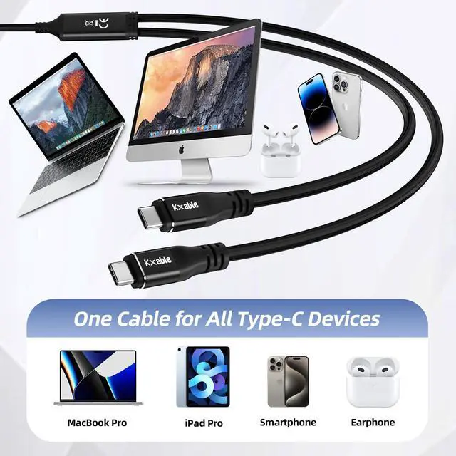 Alt view image 6 of 7 - 2-in-1 USB C to USB C Cable 4FT, USB-C to Dual USB-C Fast Charging Cable, 140W Max, Braided Type C Splitter Cable, Compatible with iPhone 17 / 16 / 15 Series, MacBook Air/Pro, Galaxy S25 and More